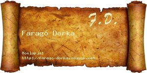 Faragó Dorka névjegykártya